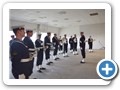 Svrnets Tamburkorps stillet op i trvejr
